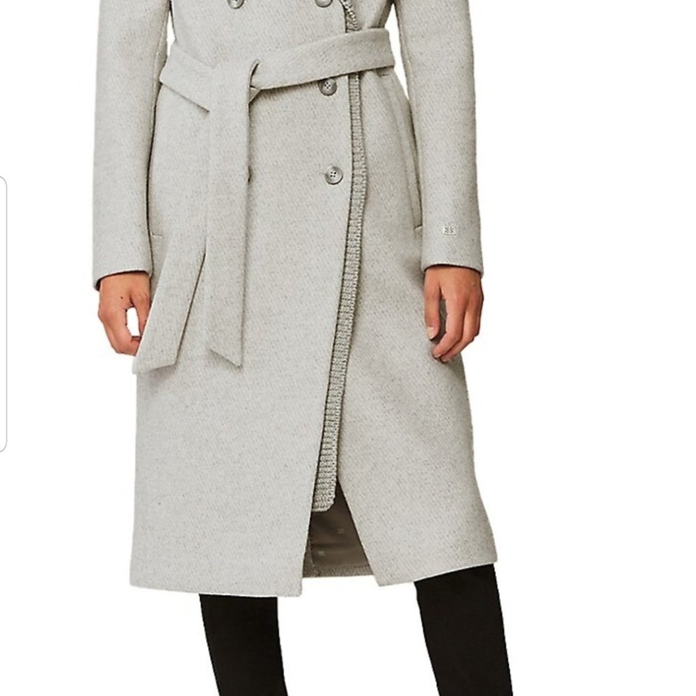 BNWT SOIA & KYO ANYA WOOL COAT GREY SIZE SMALL